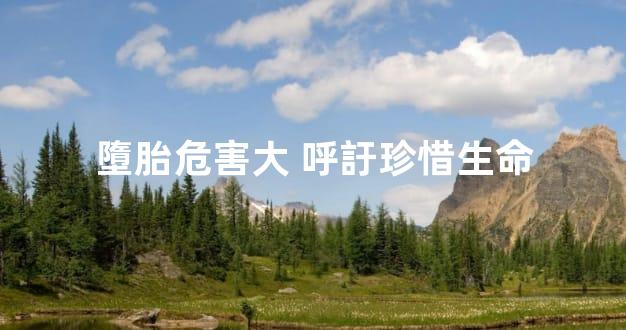 墮胎危害大 呼訏珍惜生命